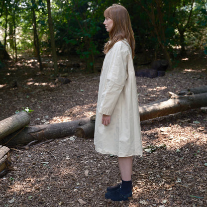 Oversized Waxed Louis Coat - Ecru