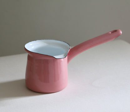 Enamel Milk Pan - Pink