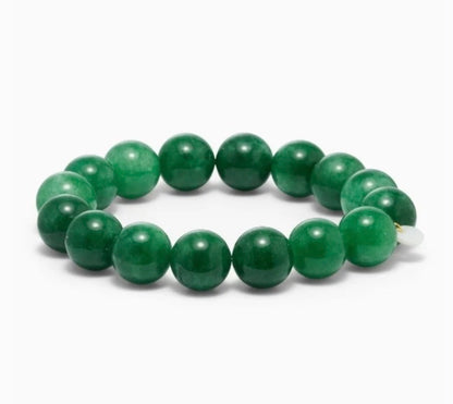 Chunky Beaded Bracelet - Green Jade