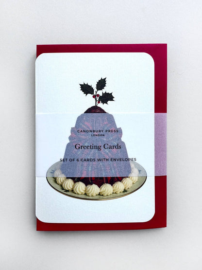 Christmas Plum Puddings Mixed Set of 6 - Greeting Cards