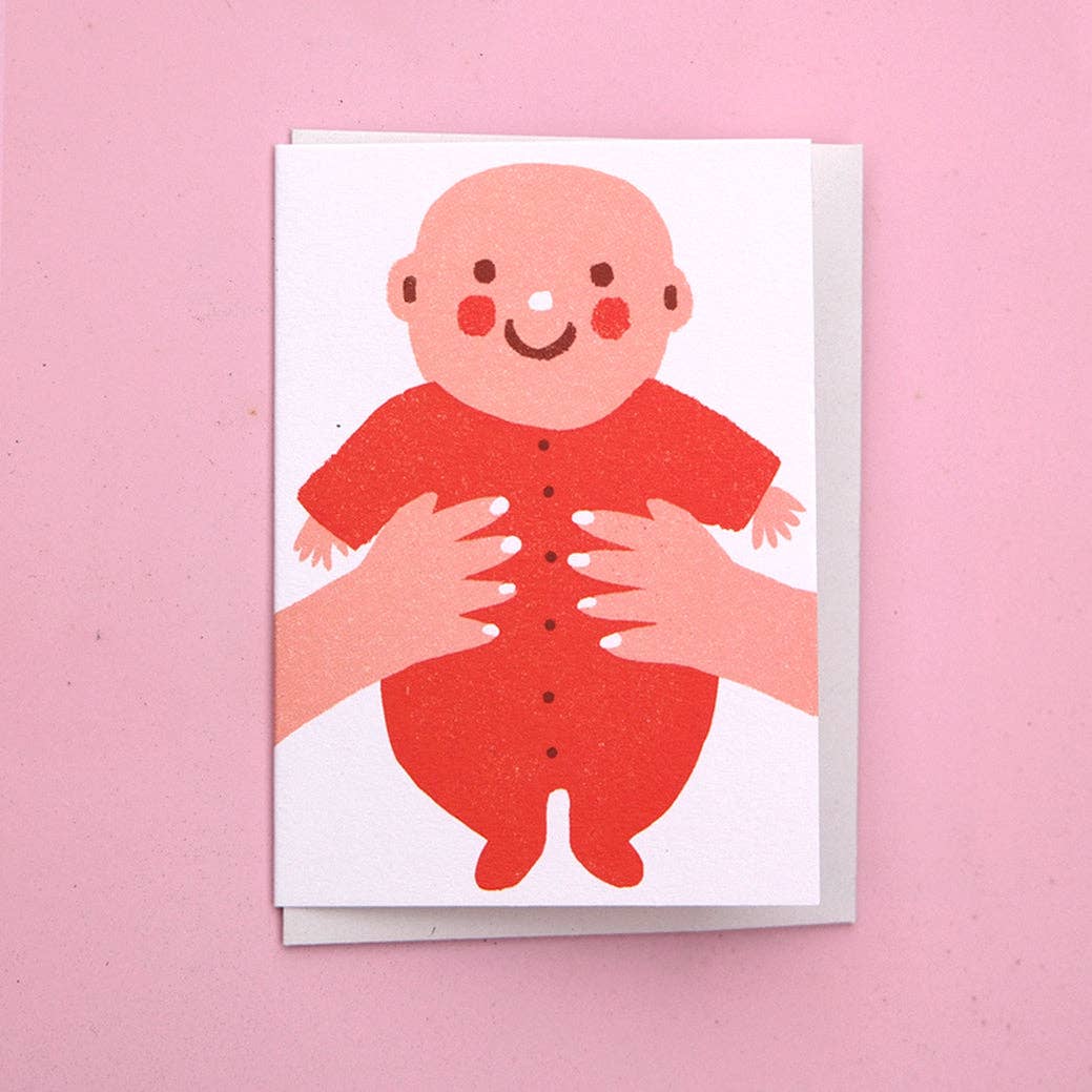 Red Baby - Mini Greeting Card