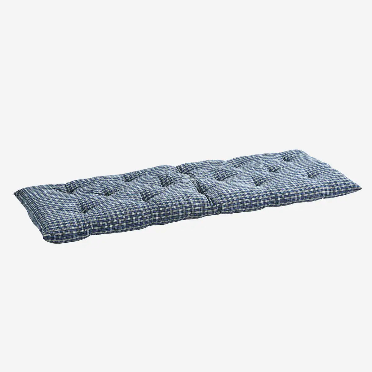 Checked Cotton Mattress Small - Blue Check