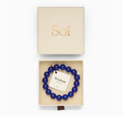 Chunky Beaded Bracelet - Lapis Lazuli
