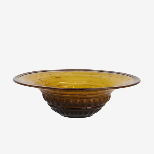 Recycled Glass Bowl - Ochre
