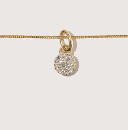 Tiny Diamond Disc Necklace