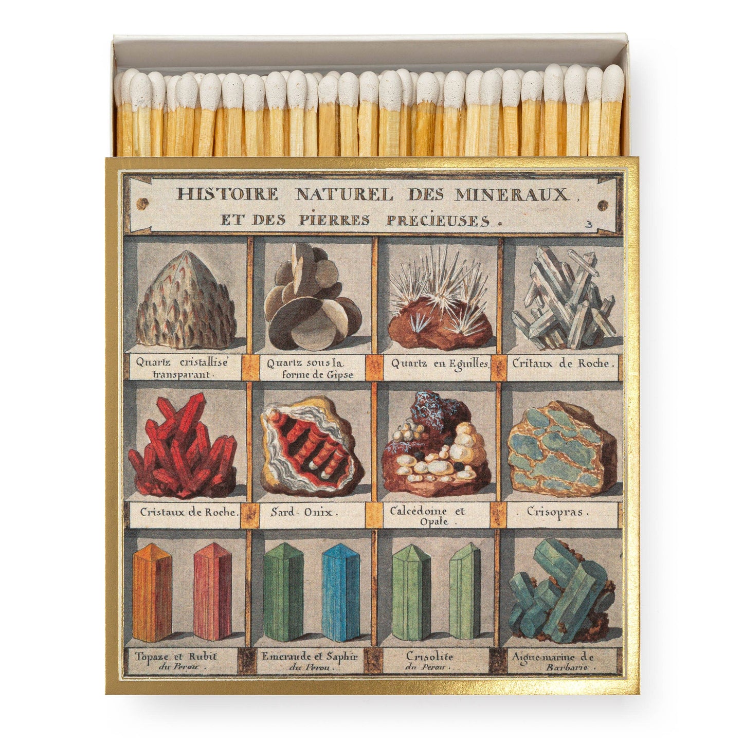 Square Matchbox - Minerals