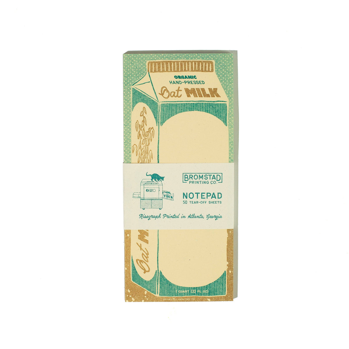 Oat Milk - Risograph Notepad