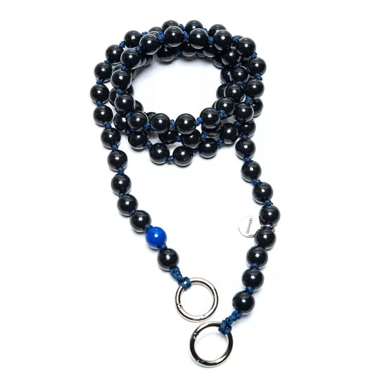 Midnight Wooden Phone Chain Beads / XL 130cm