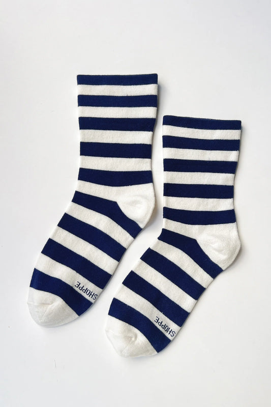 Wally Sock - White / Navy