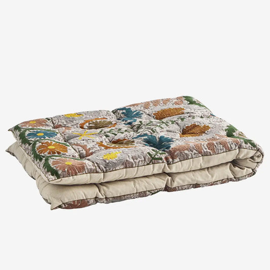 Embroidered Cotton Mattress - Suzani Floral