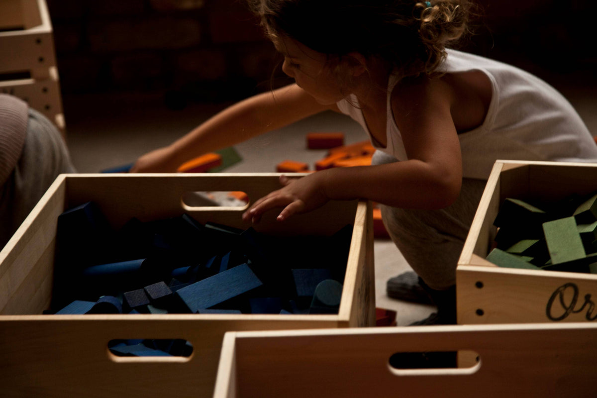 Wooden Rainbow Blocks Toy