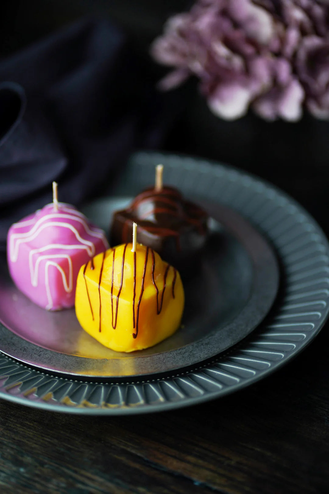 Fondant Fancy Candle - Yellow