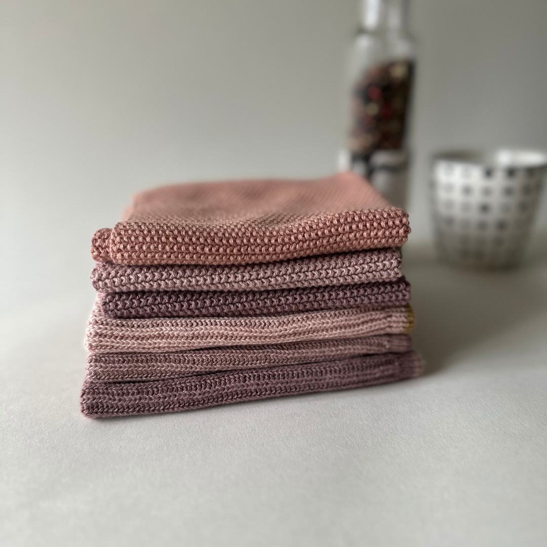 Cotton Dishcloths - Mauve