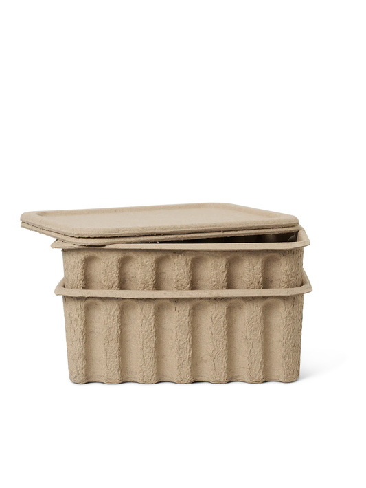 Small Paper Pulp Box - Set of Two