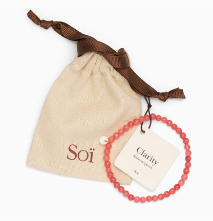 Petite Beaded Bracelet - Redstone Quartz