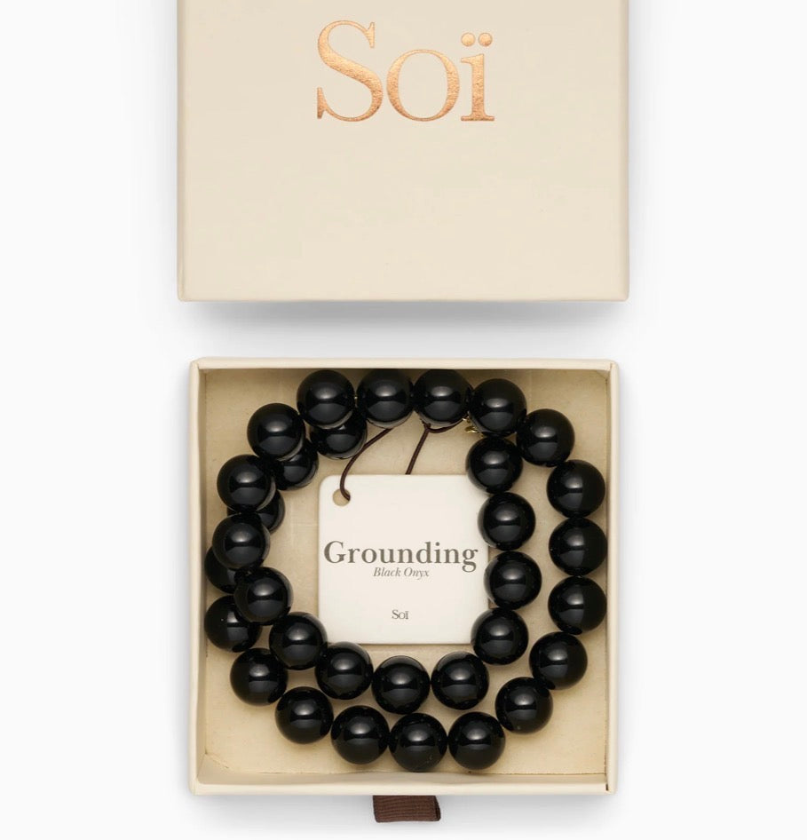 Beaded Necklace - Faro Black Onyx