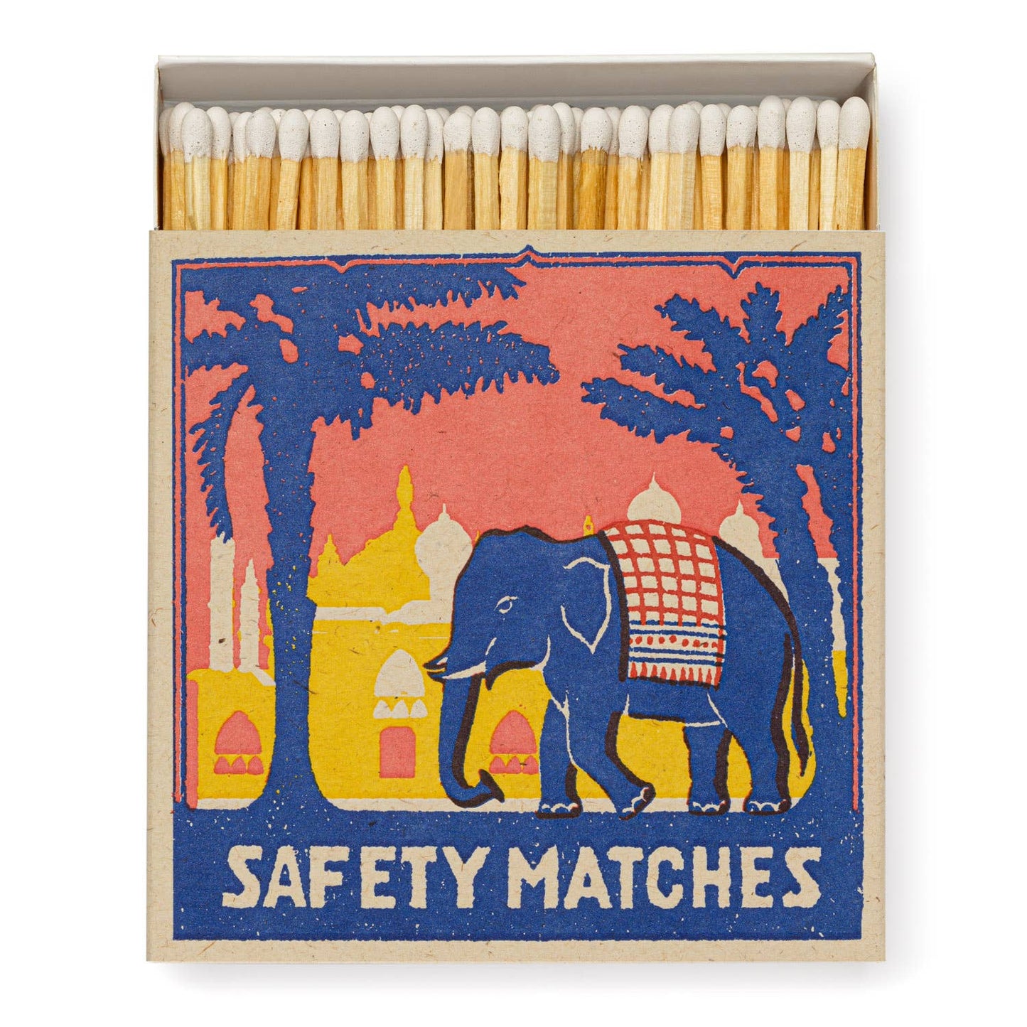Square Matchbox - Pink Elephant
