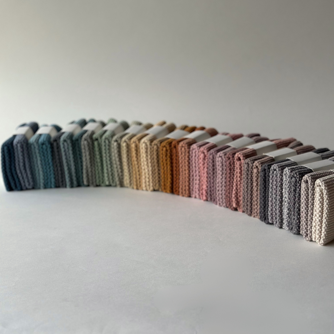 Dishcloths - Organic Cotton - Set of 2 -Knitted Golden Straw