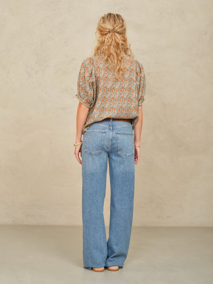 Jaci Print Collared Short Sleeve