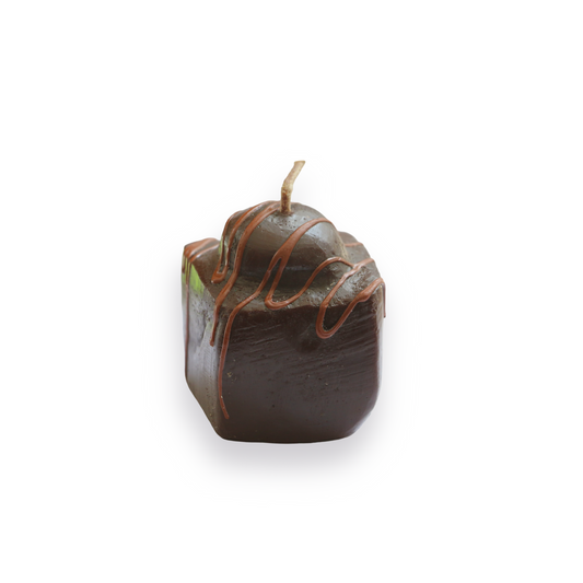 Fondant Fancy Candle - Chocolate