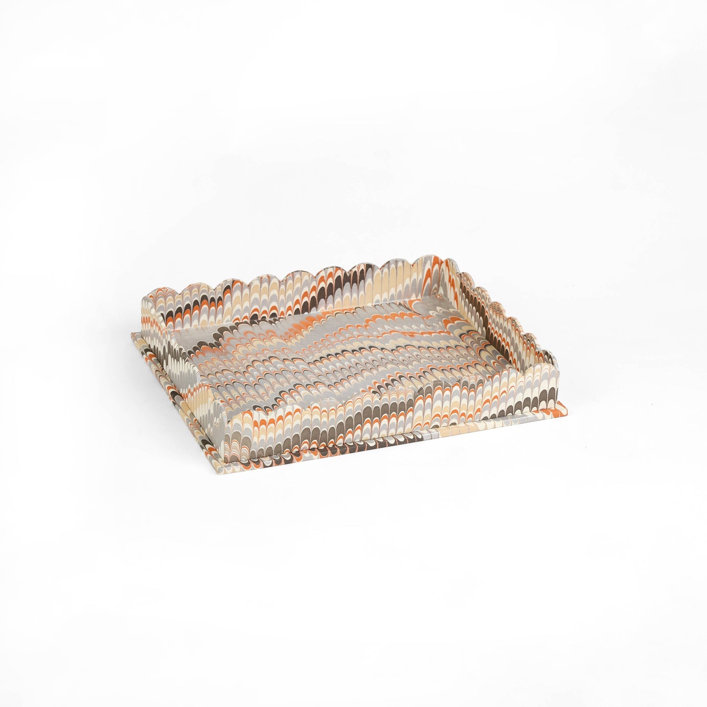 Marbled Scallop Desk Tray Set - Orange Mountain