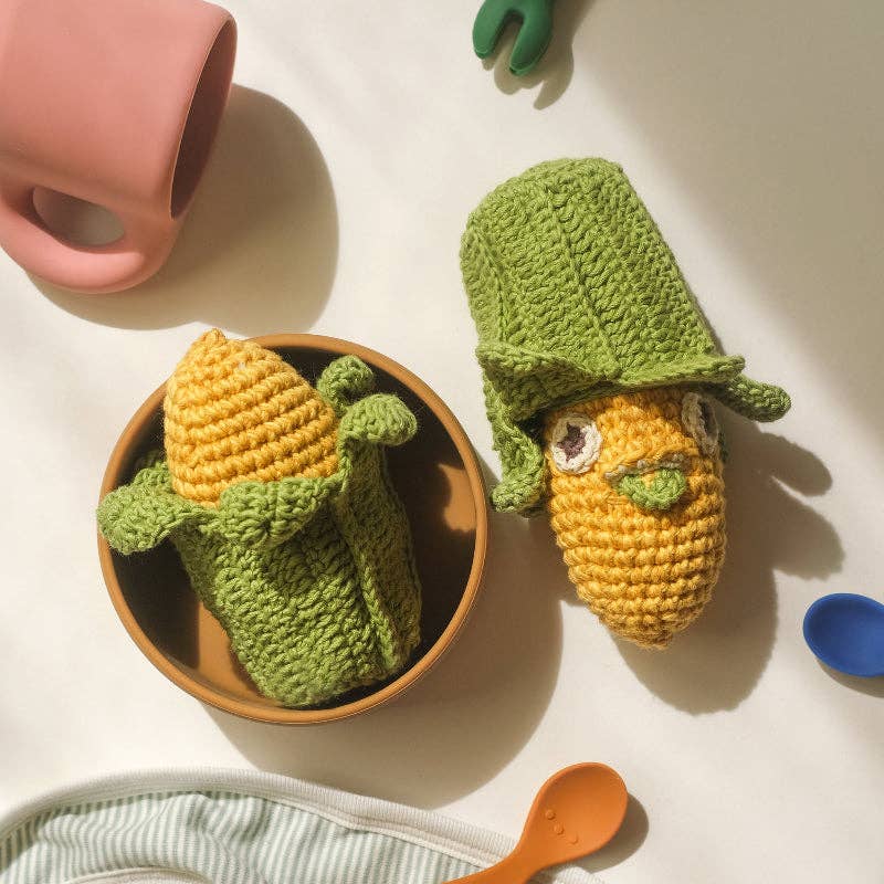 Crochet Rattle - Corn