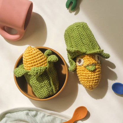 Crochet Rattle - Corn