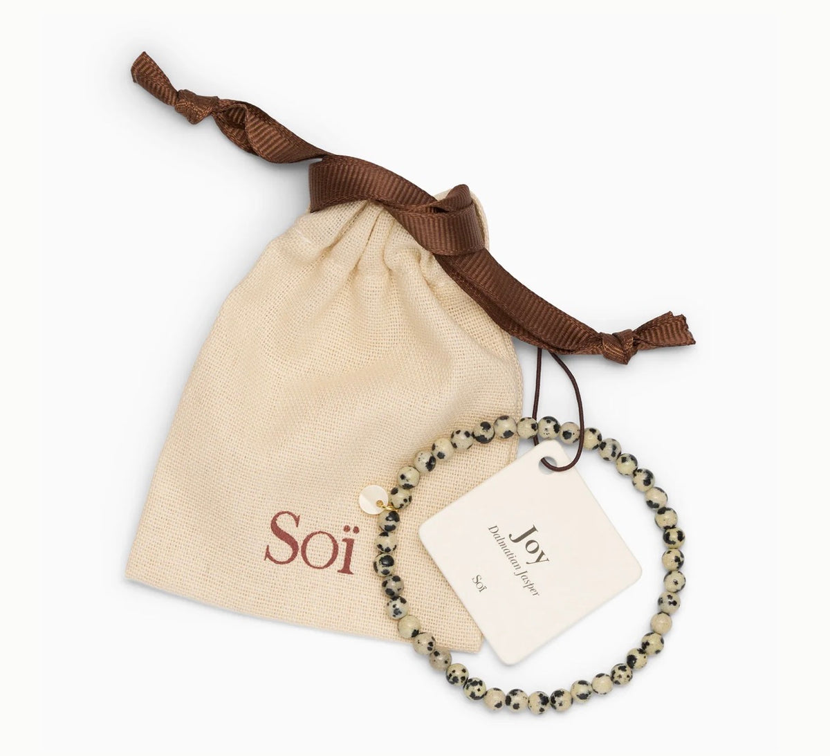 Petite Beaded Bracelet - Dalmatian