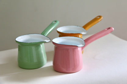 Enamel Milk Pan - Mint Green