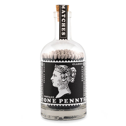 Match Bottle - Black Penny Stamp