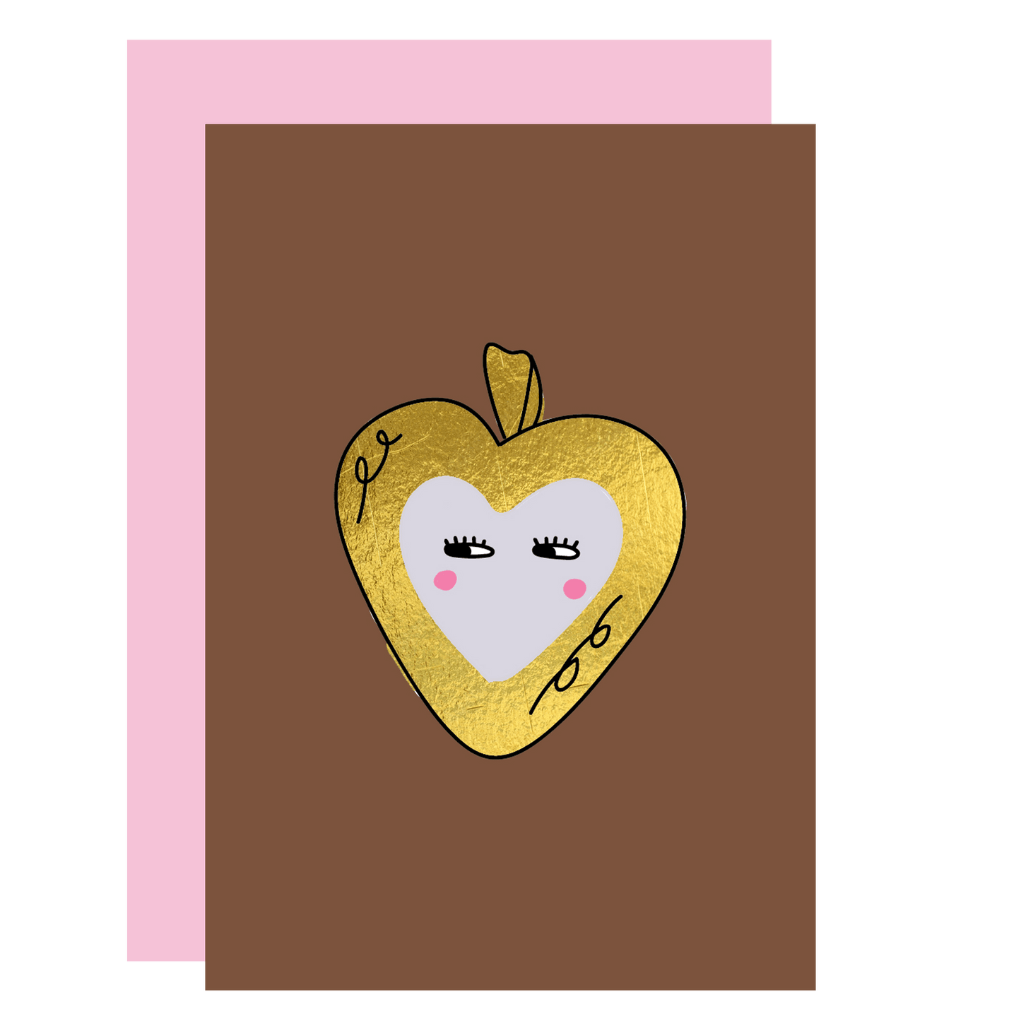 Golden Locket - Mini Greeting Card