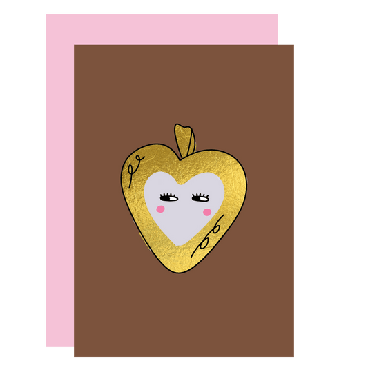 Golden Locket - Mini Greeting Card