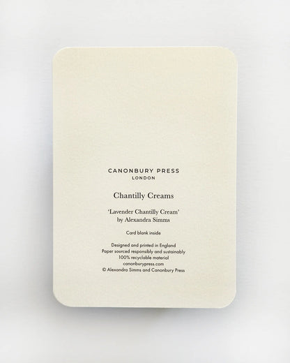 Lavender Chantilly Cream - Greeting Card