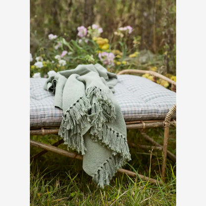 Cotton Mattress- Stone & Green Check