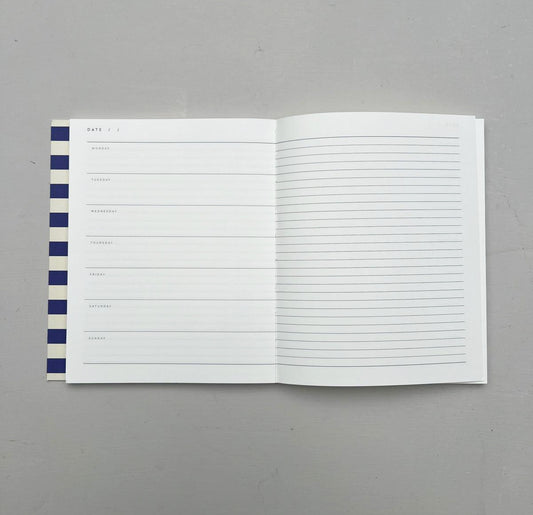 Notem Flat Lay Weekly Planner - Blue Stripe