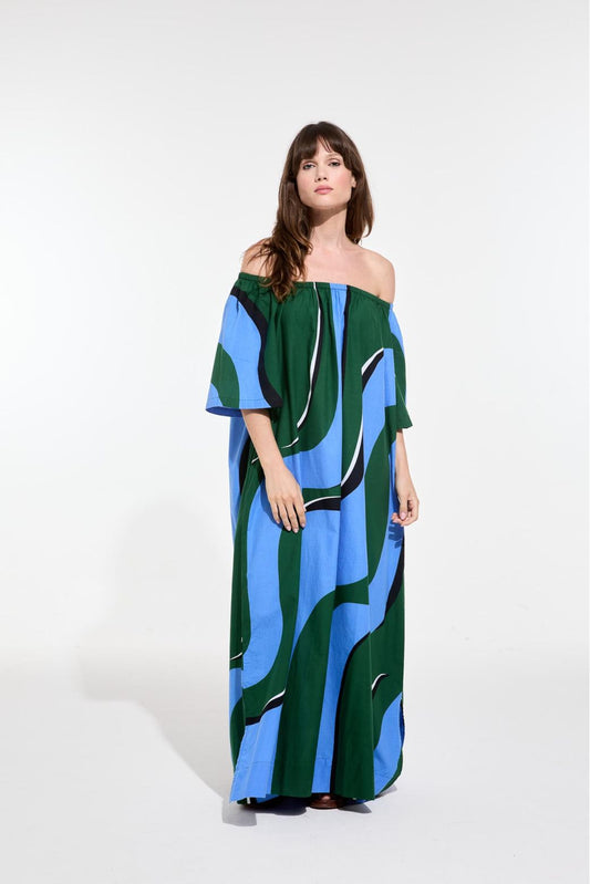 Blue/ Green Palao Madone Dress