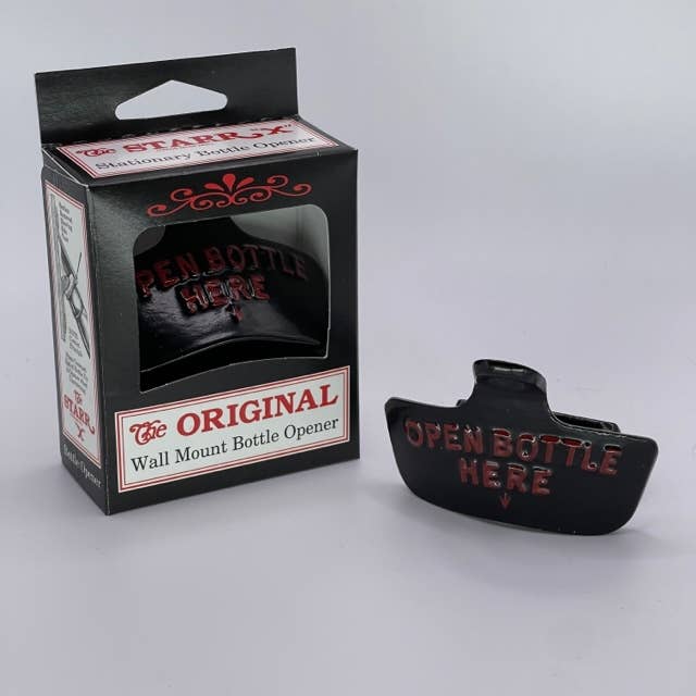 Black Wall Mount Bottle Opener