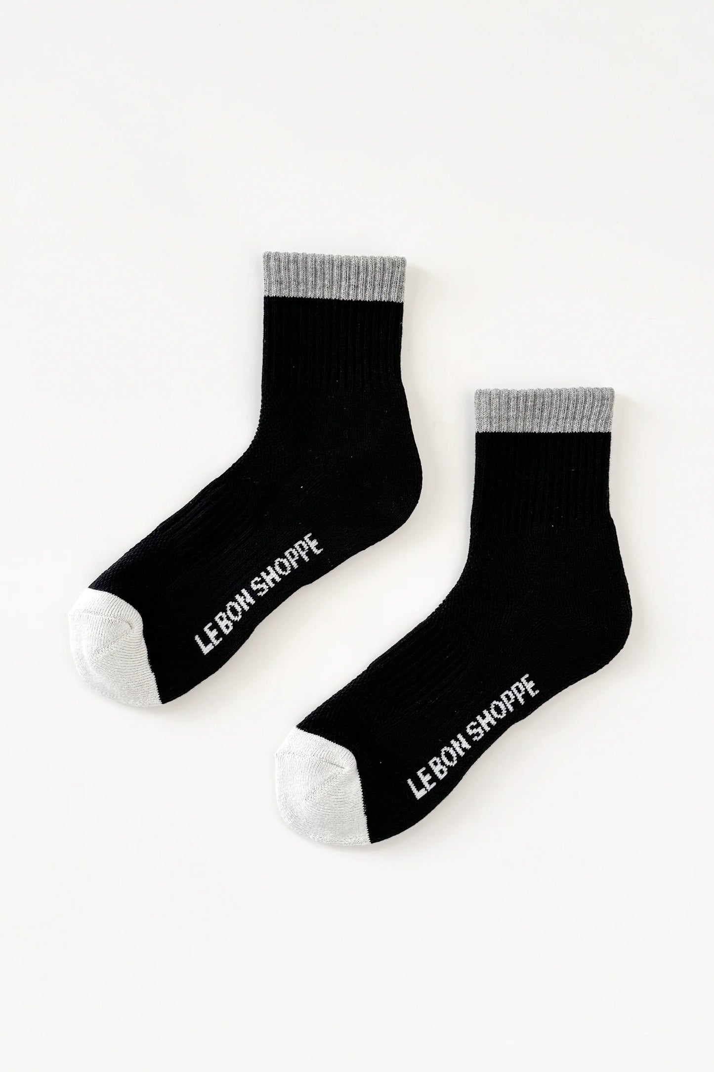 Girlfriend Ankle Sock - Black / Grey