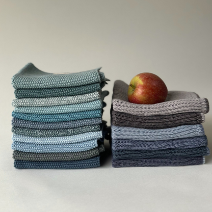 Dishcloths - Organic Cotton - Set of 2 - Knitted - Blue