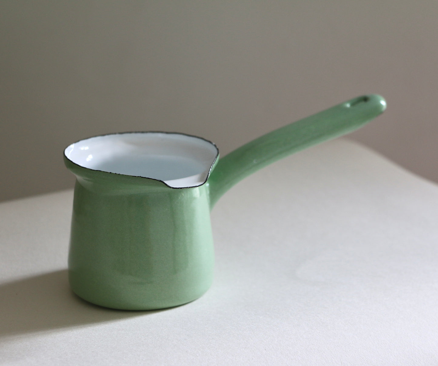 Enamel Milk Pan - Mint Green