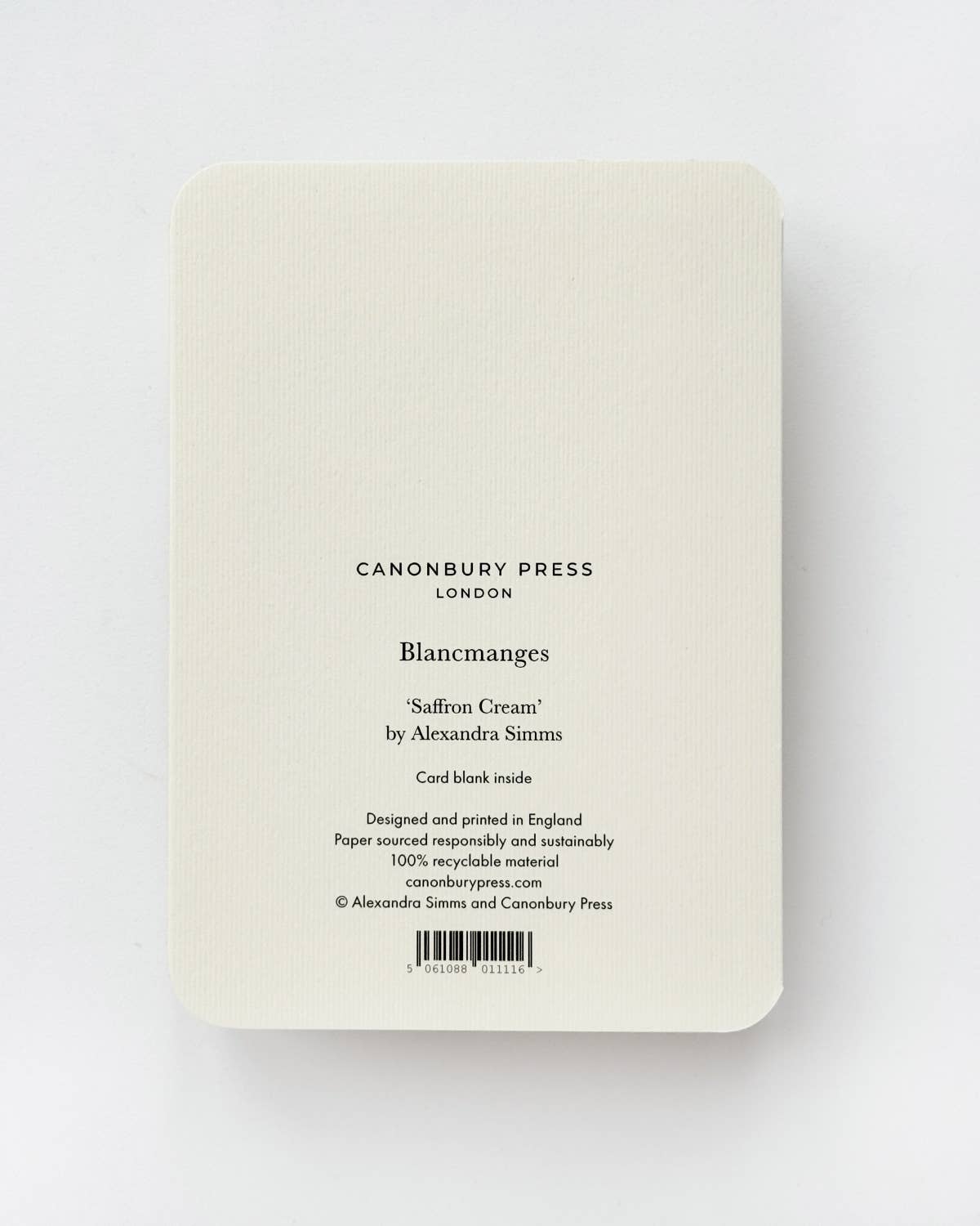 Saffron Cream Blancmange - Greeting Card