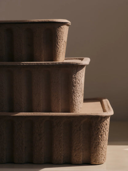 Small Paper Pulp Box - Set of Two