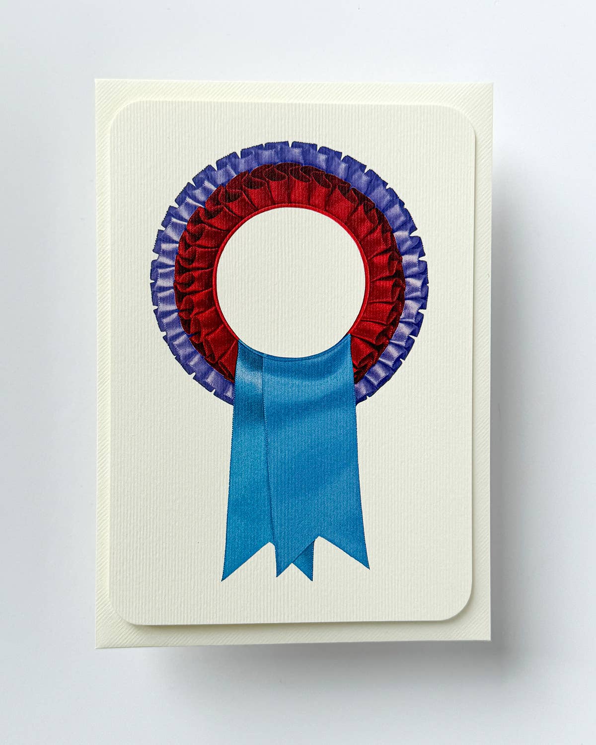 Red & Blue Rosette - Greeting Card