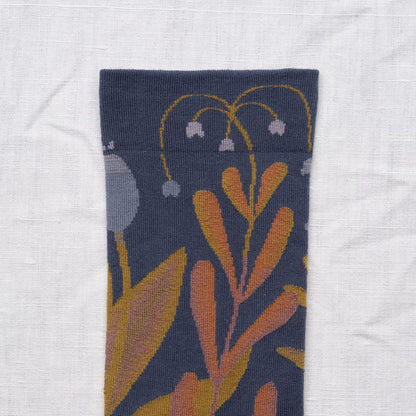 Demin Leaves Socks