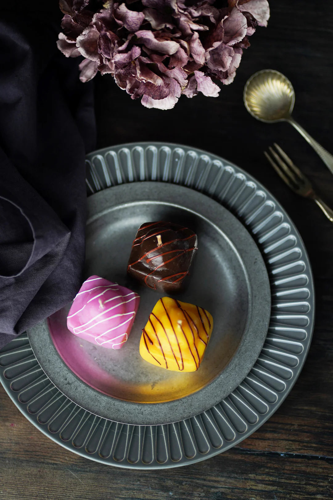 Fondant Fancy Candle - Yellow
