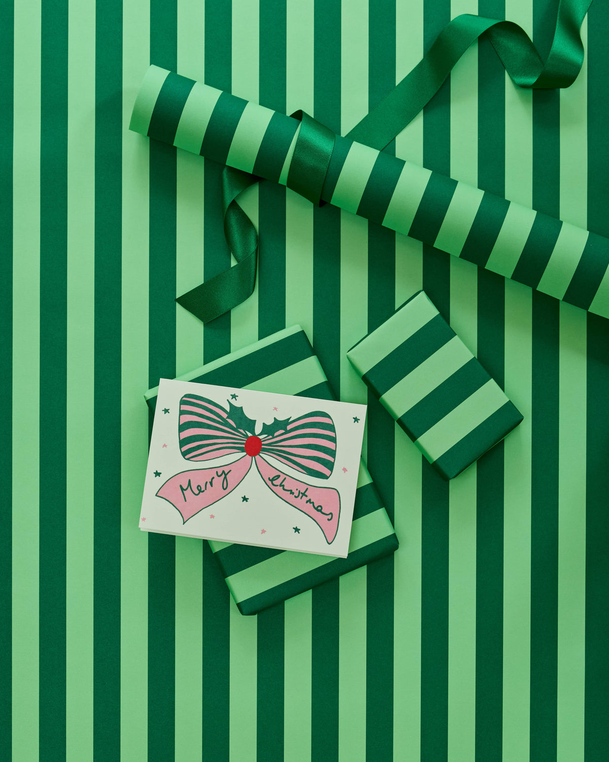 Green Stripe - Wrapping Paper