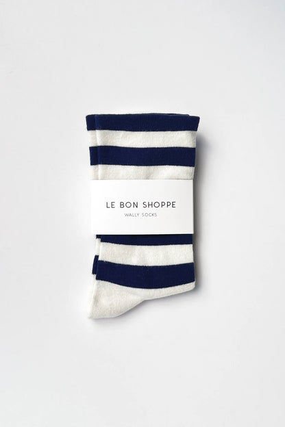 Wally Sock - White / Navy