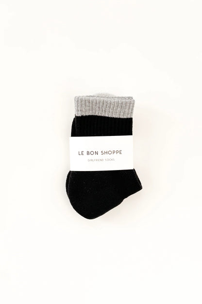 Girlfriend Ankle Sock - Black / Grey