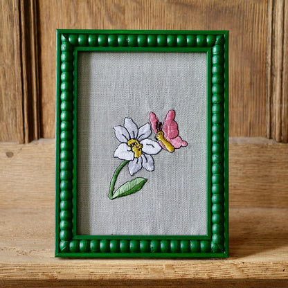 'Kissing' - Framed Embroidery by Edith Cartoonist x Hannah Cummings