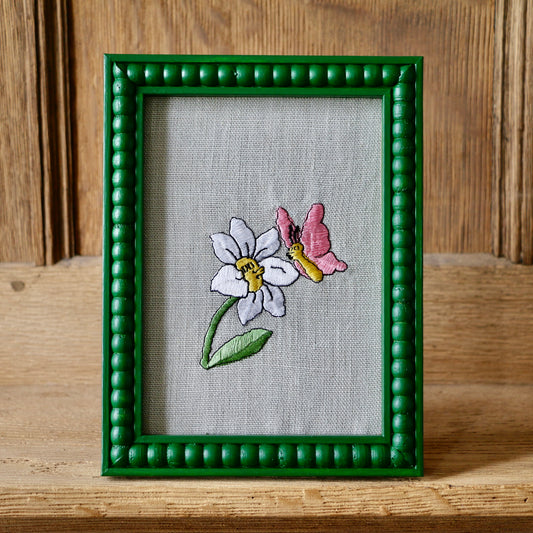 'Kissing' - Framed Embroidery by Edith Cartoonist x Hannah Cummings
